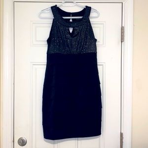 Navy blue sparkly cocktail dress